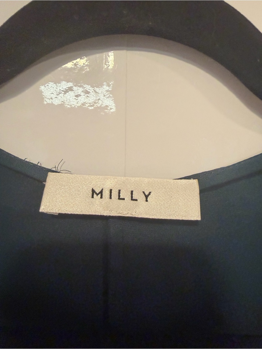 Milly 92% Silk Teal V-Neck Short Sleeve Blouse - Picture 2 of 6